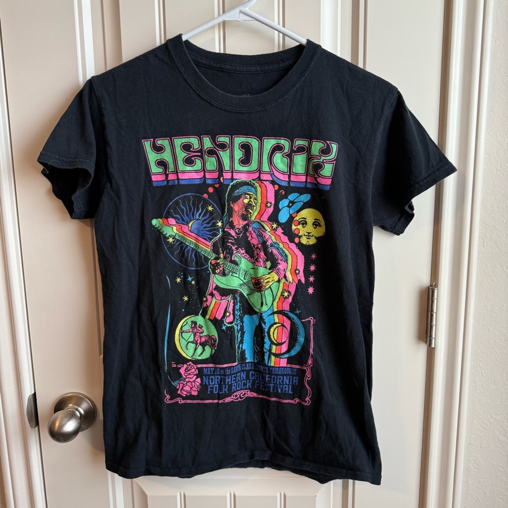 Black Hendrix Graphic T-Shirt